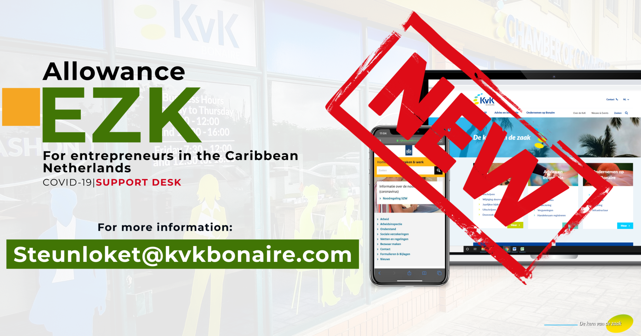 Entrepreneurs to receive support from EZK again - KvK Bonaire